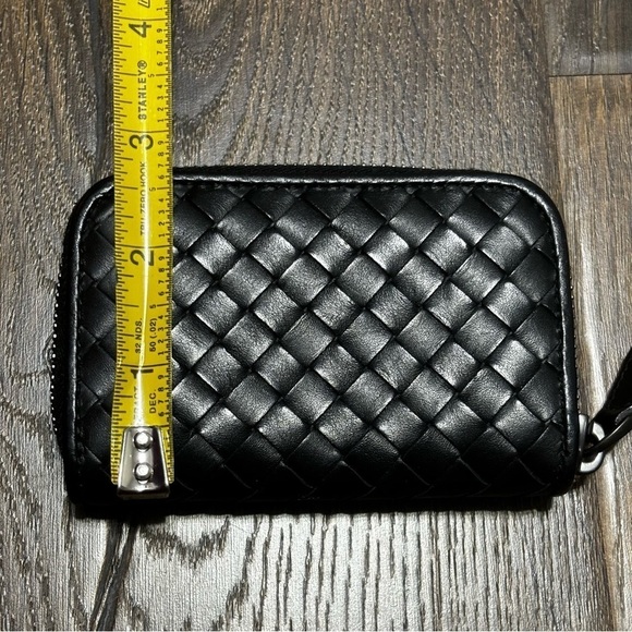 BOTTEGA VENETA coin case wallet card case intrecciato leather black unisex - Picture 8 of 16